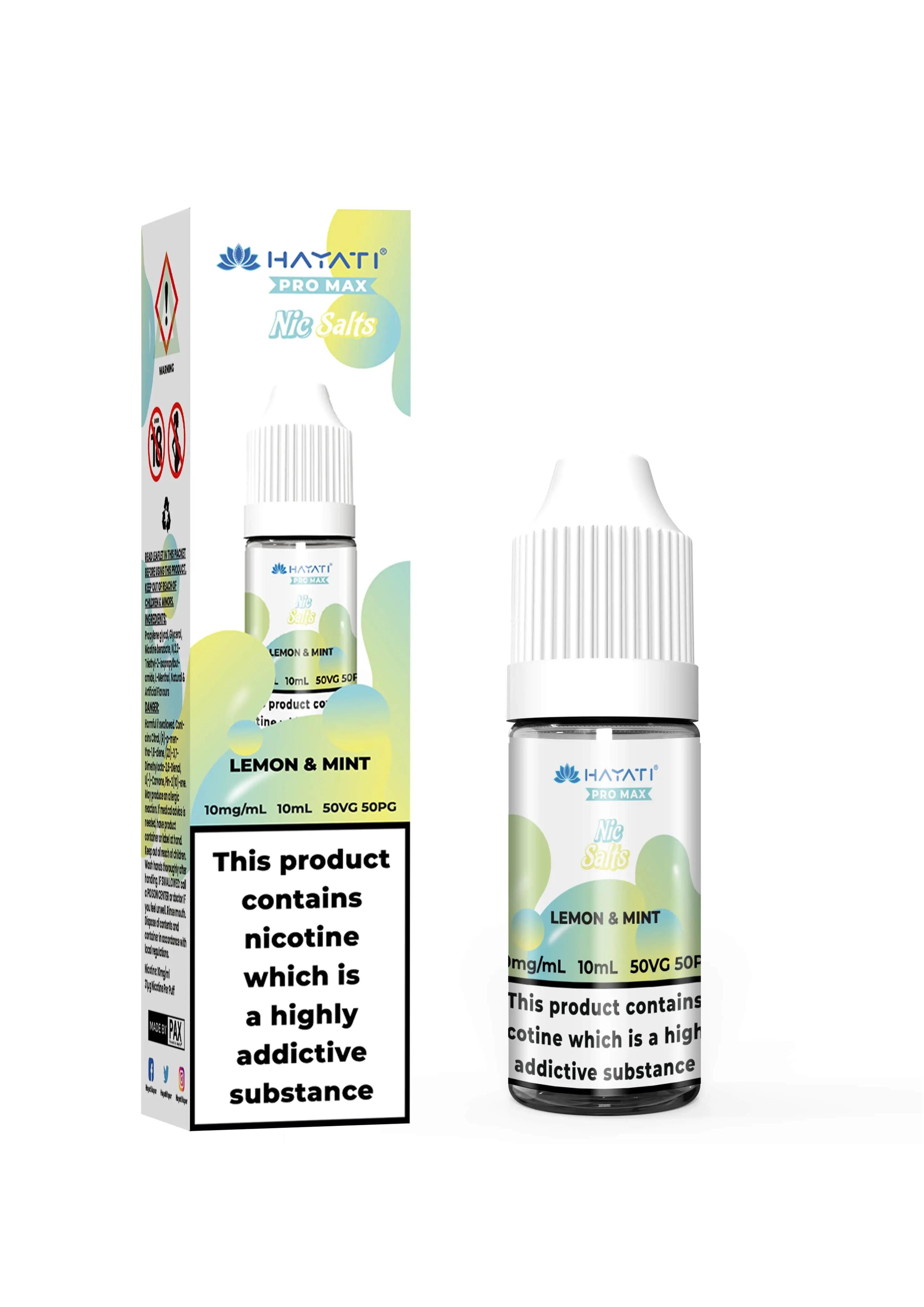 Product Image of Lemon Mint Nic Salt E-Liquid by Hayati Crystal Pro Max 10ml